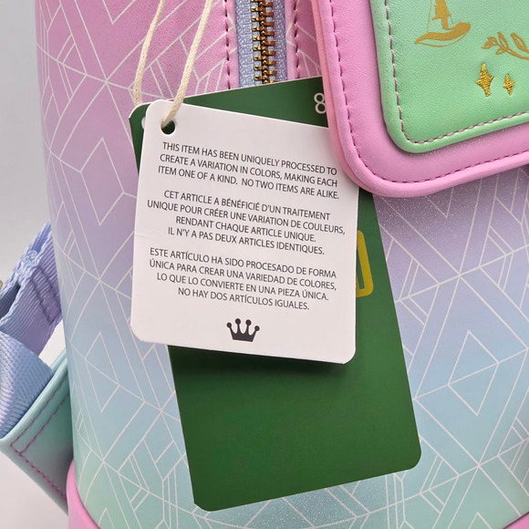 Loungefly Wicked Glinda Elphaba Iridescent Ombré Icons Mini Backpack Bag New - Picture 8 of 9